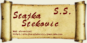 Stajka Steković vizit kartica